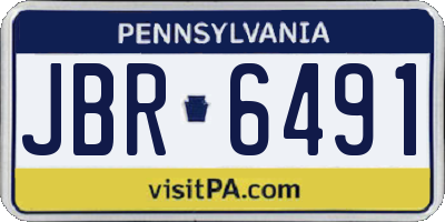 PA license plate JBR6491