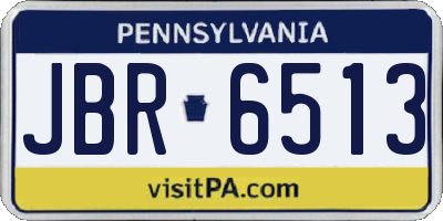 PA license plate JBR6513