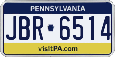 PA license plate JBR6514