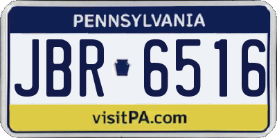 PA license plate JBR6516