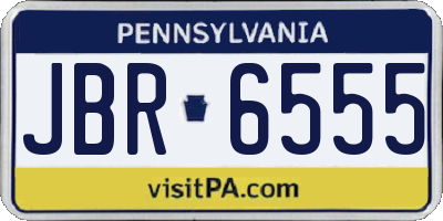 PA license plate JBR6555
