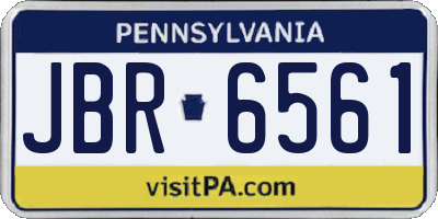 PA license plate JBR6561