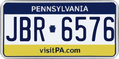 PA license plate JBR6576