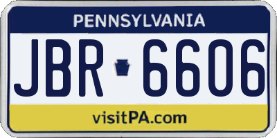 PA license plate JBR6606