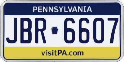 PA license plate JBR6607
