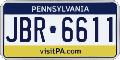 PA license plate JBR6611