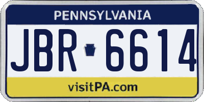 PA license plate JBR6614