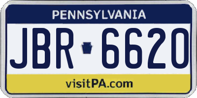 PA license plate JBR6620
