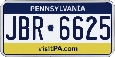 PA license plate JBR6625