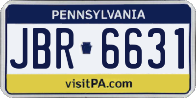 PA license plate JBR6631