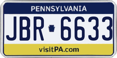 PA license plate JBR6633