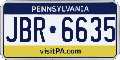 PA license plate JBR6635