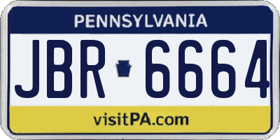 PA license plate JBR6664