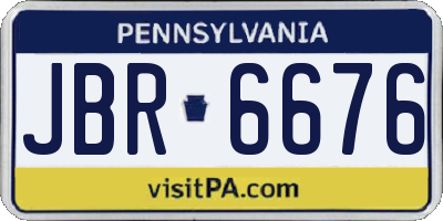 PA license plate JBR6676