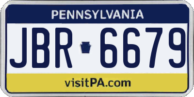 PA license plate JBR6679