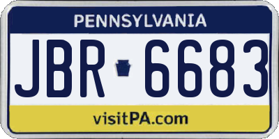 PA license plate JBR6683