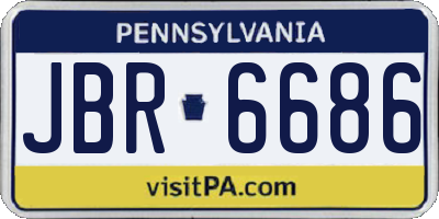 PA license plate JBR6686