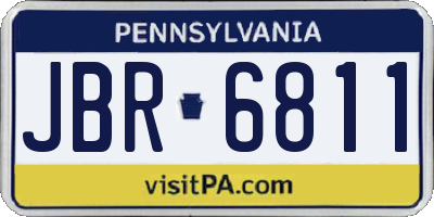 PA license plate JBR6811