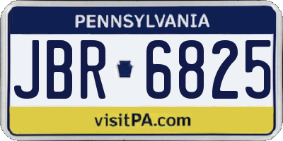 PA license plate JBR6825