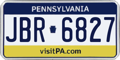 PA license plate JBR6827
