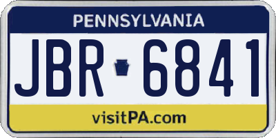 PA license plate JBR6841