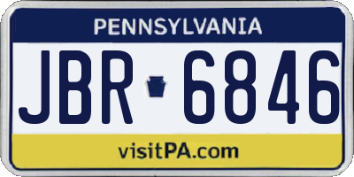 PA license plate JBR6846