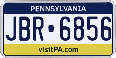PA license plate JBR6856