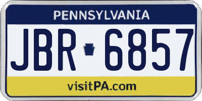 PA license plate JBR6857