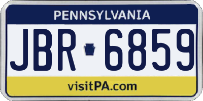 PA license plate JBR6859