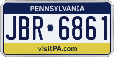 PA license plate JBR6861