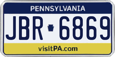 PA license plate JBR6869
