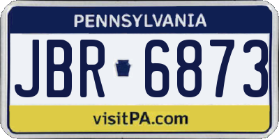 PA license plate JBR6873