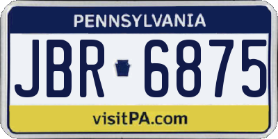 PA license plate JBR6875