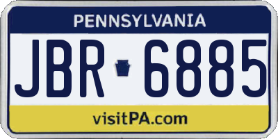 PA license plate JBR6885