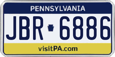 PA license plate JBR6886