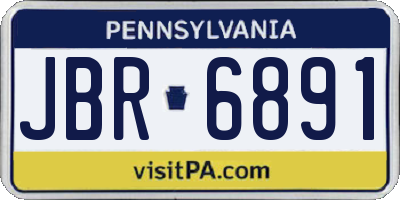 PA license plate JBR6891