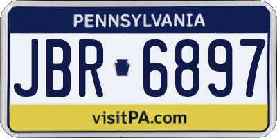 PA license plate JBR6897