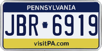 PA license plate JBR6919