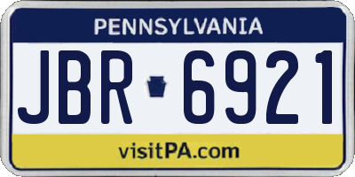 PA license plate JBR6921