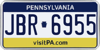 PA license plate JBR6955