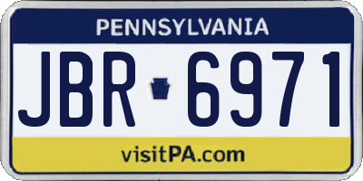 PA license plate JBR6971