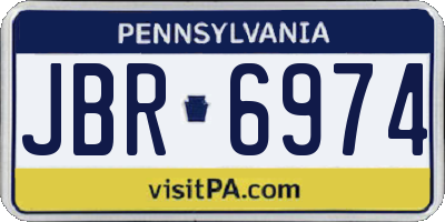 PA license plate JBR6974