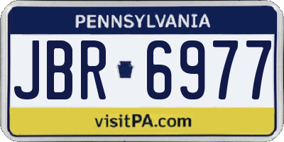 PA license plate JBR6977
