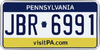 PA license plate JBR6991