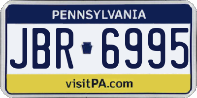 PA license plate JBR6995
