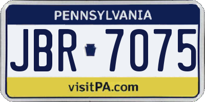 PA license plate JBR7075