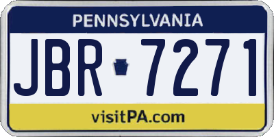PA license plate JBR7271