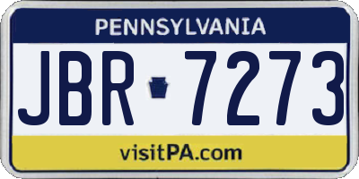 PA license plate JBR7273