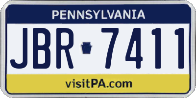 PA license plate JBR7411