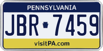 PA license plate JBR7459